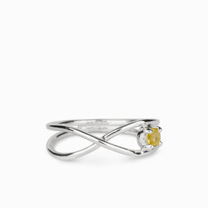 Yellow Citrine Birthstone Ring Made in Earth