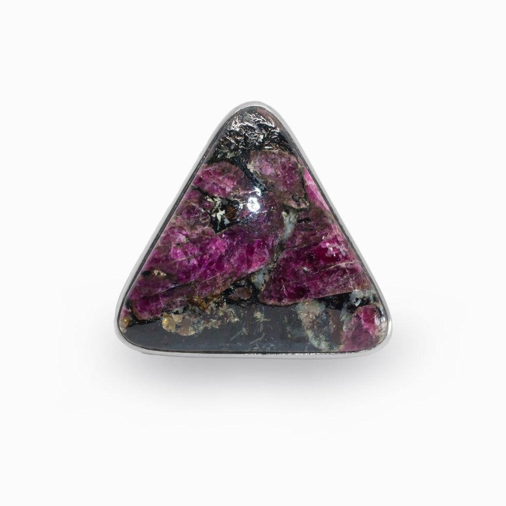 Pink and Black Eudialyte Ring Made in Earth
