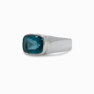 Faceted Rectangle Fluorite ring