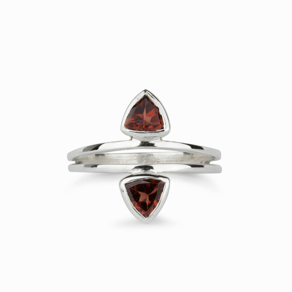 Red Garnet Ring Made in Earth