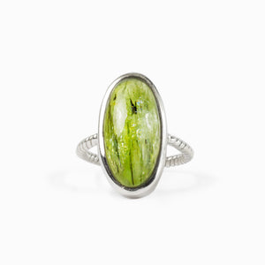 Lime Green Kyanite Ring Made in Earth