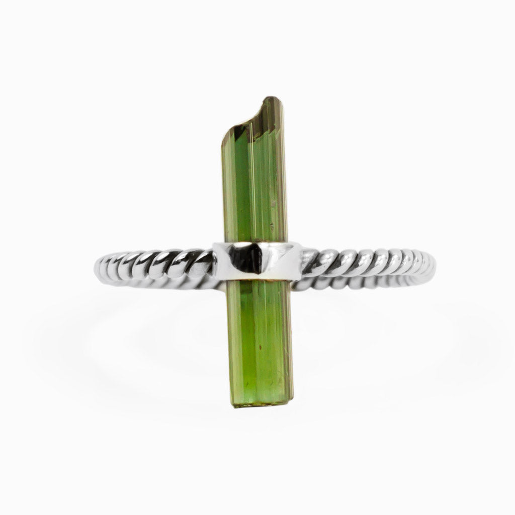 Green Tourmaline Ring Made in Earth