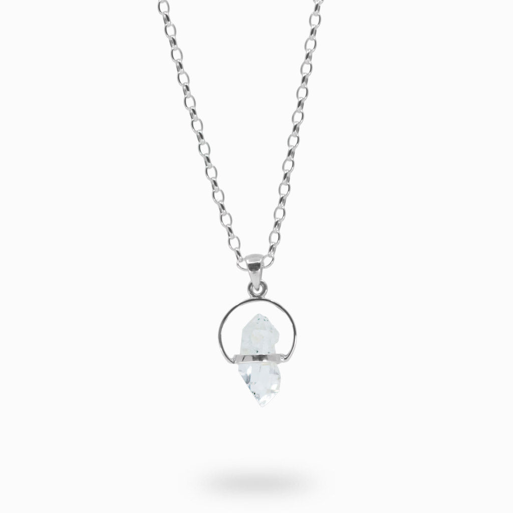 raw Herkimer Diamond necklace