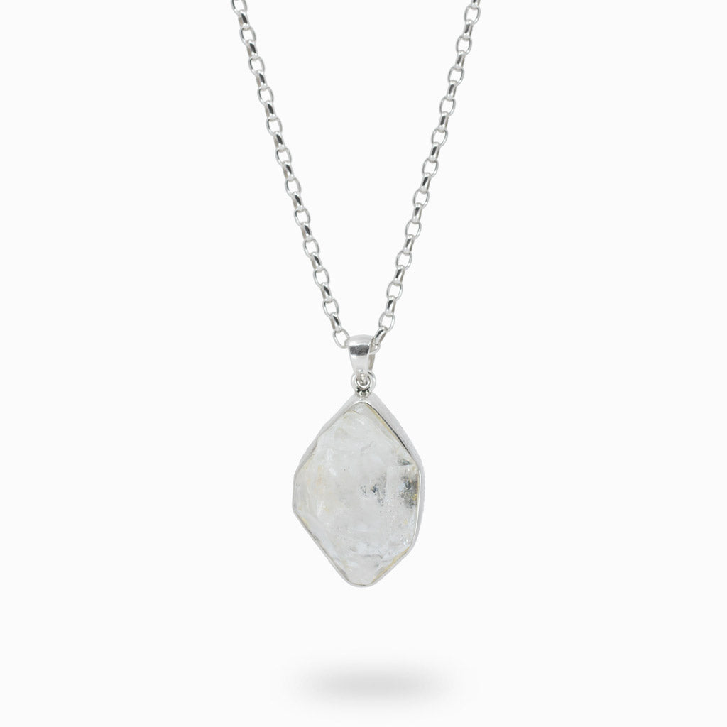 Raw Herkimer Diamond necklace