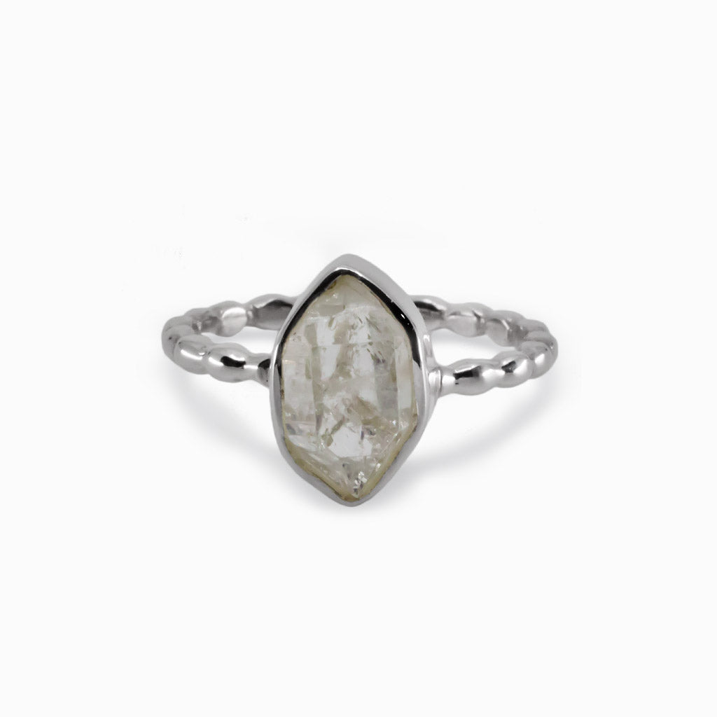Translucent Herkimer Diamond Ring Made in Earth