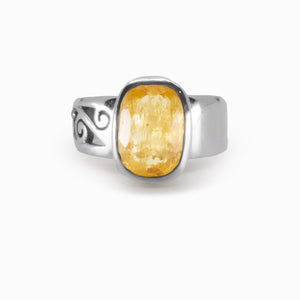 Golden Topaz Ring Made in Earth
