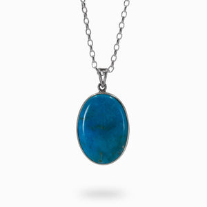 Teal Blue Kingman Turquoise Cabochon Necklace