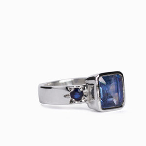 Kyanite & Sapphire Ring