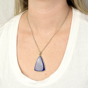 Lapis Lazuli Pendant on Model