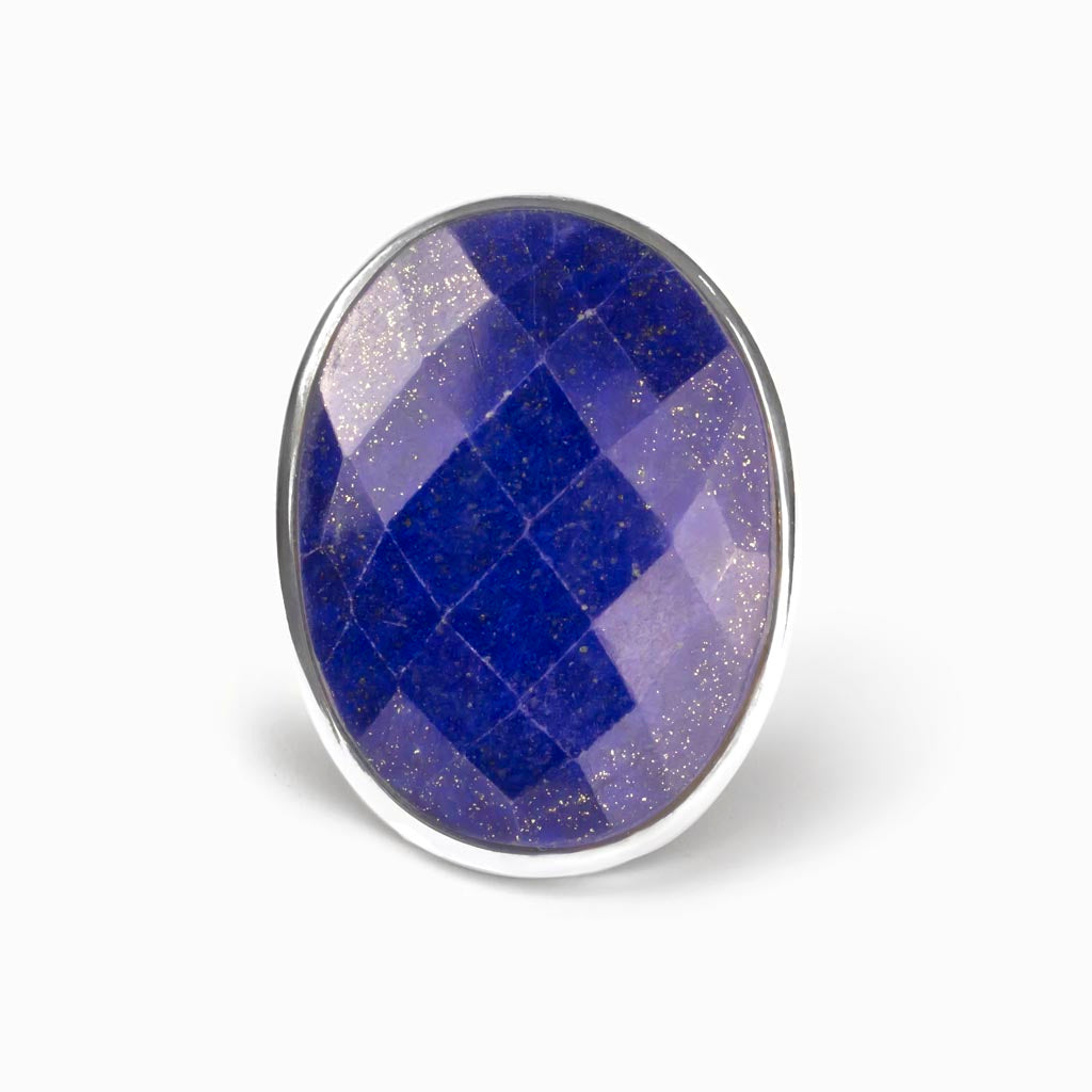 Blue Oval Lapis Lazuli Ring Made in Earth