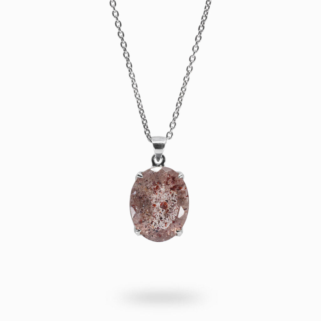 Oval Faceted Lepidocrocite Necklace