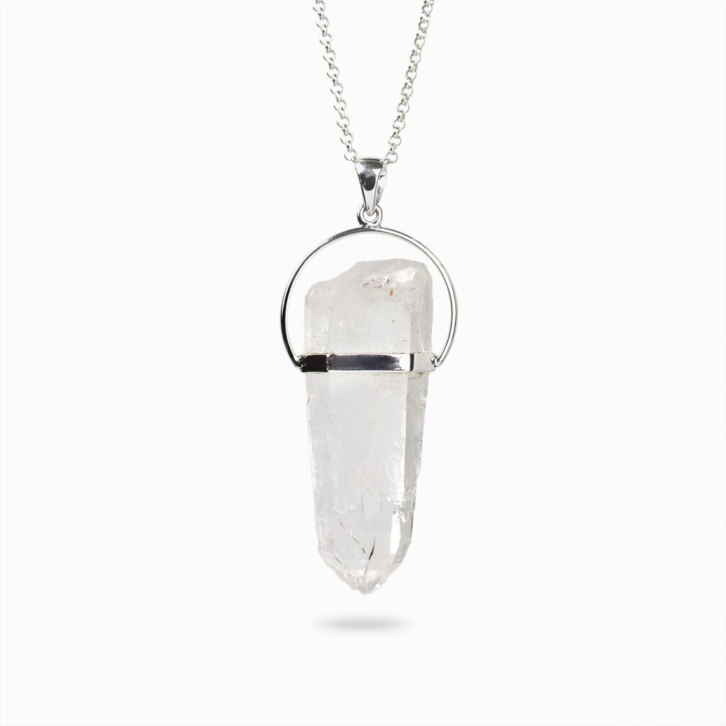 Laser Quartz Wand Necklace Made In Earth