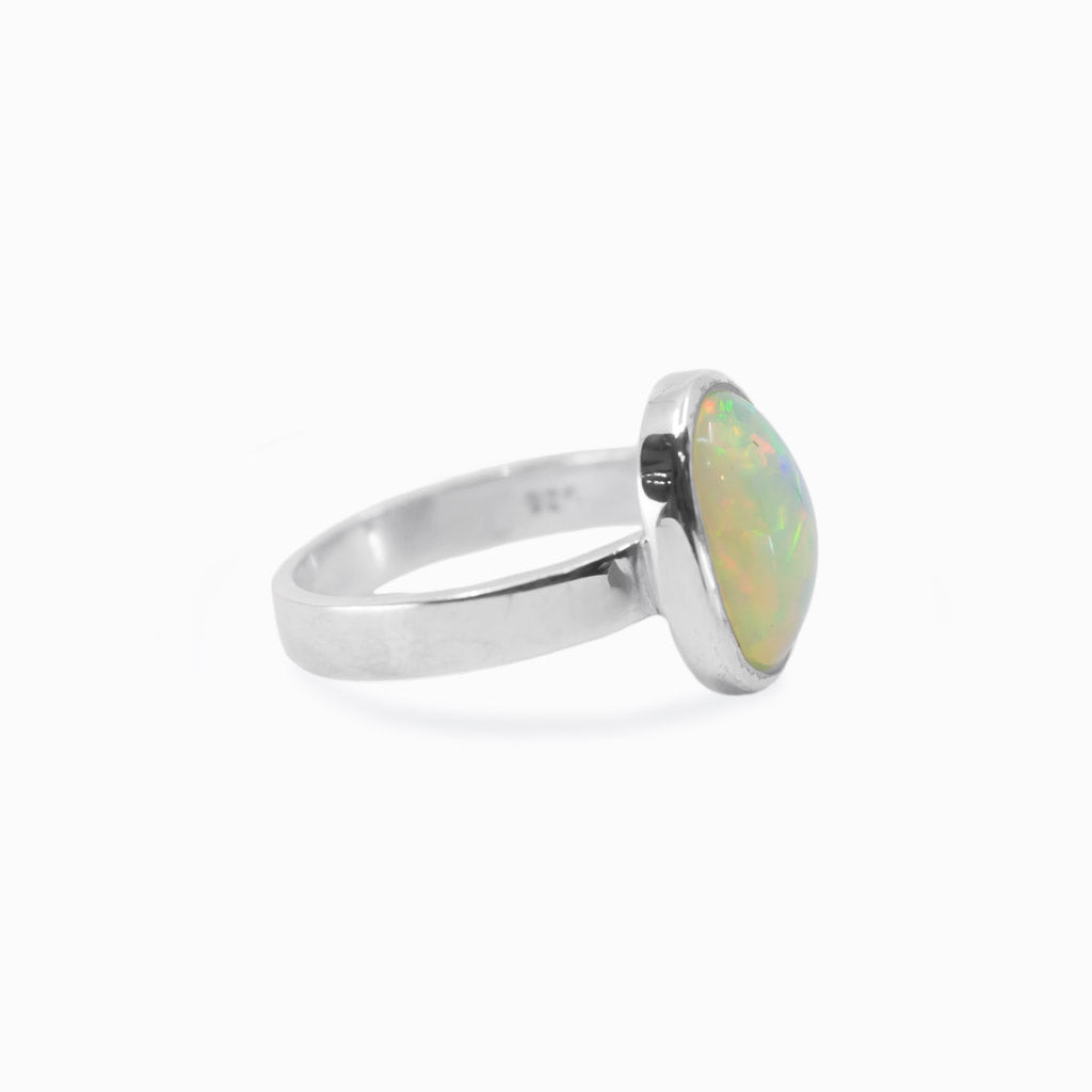 Cabochon Precious Opal Ring