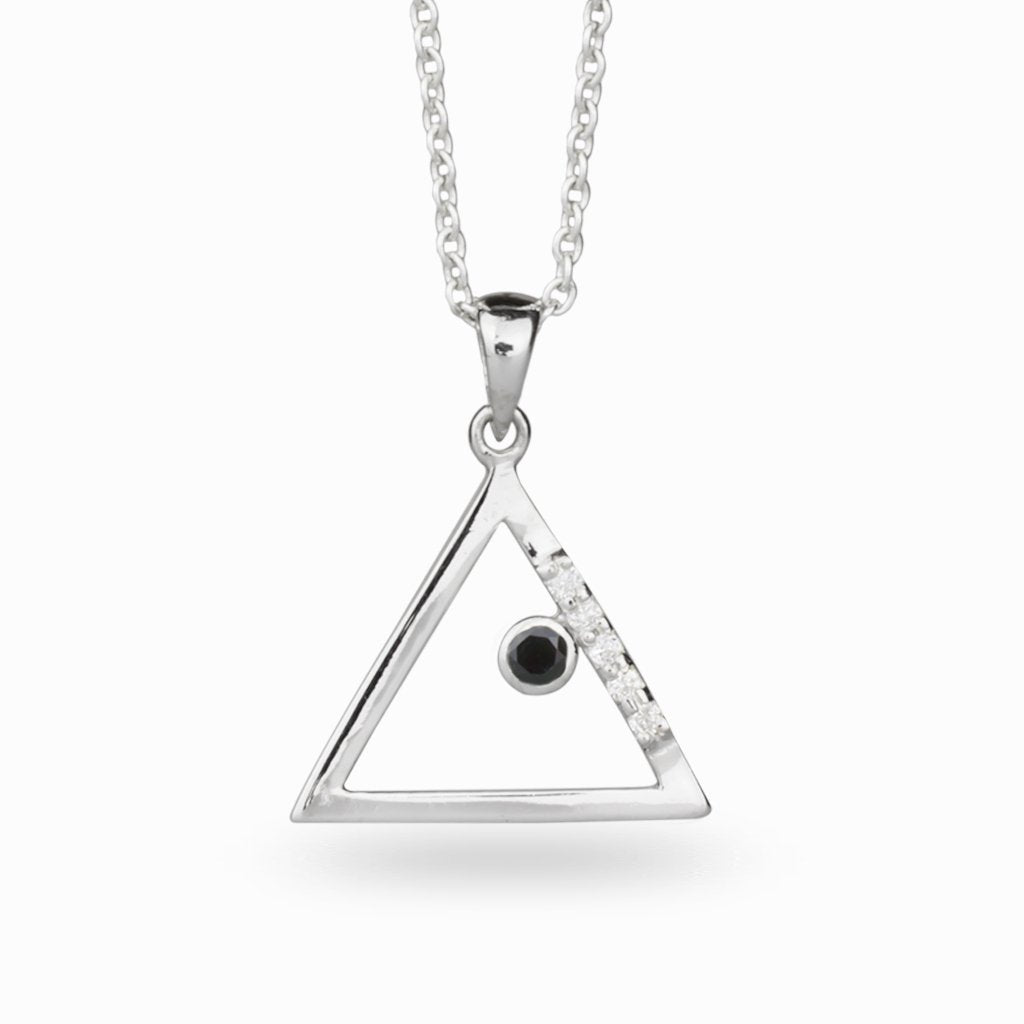 Triangulo: Black Spinel & Diamond Necklace