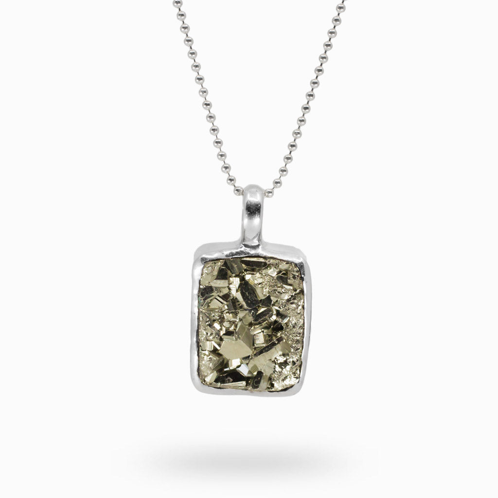 Golden Pyrite Cluster Necklace