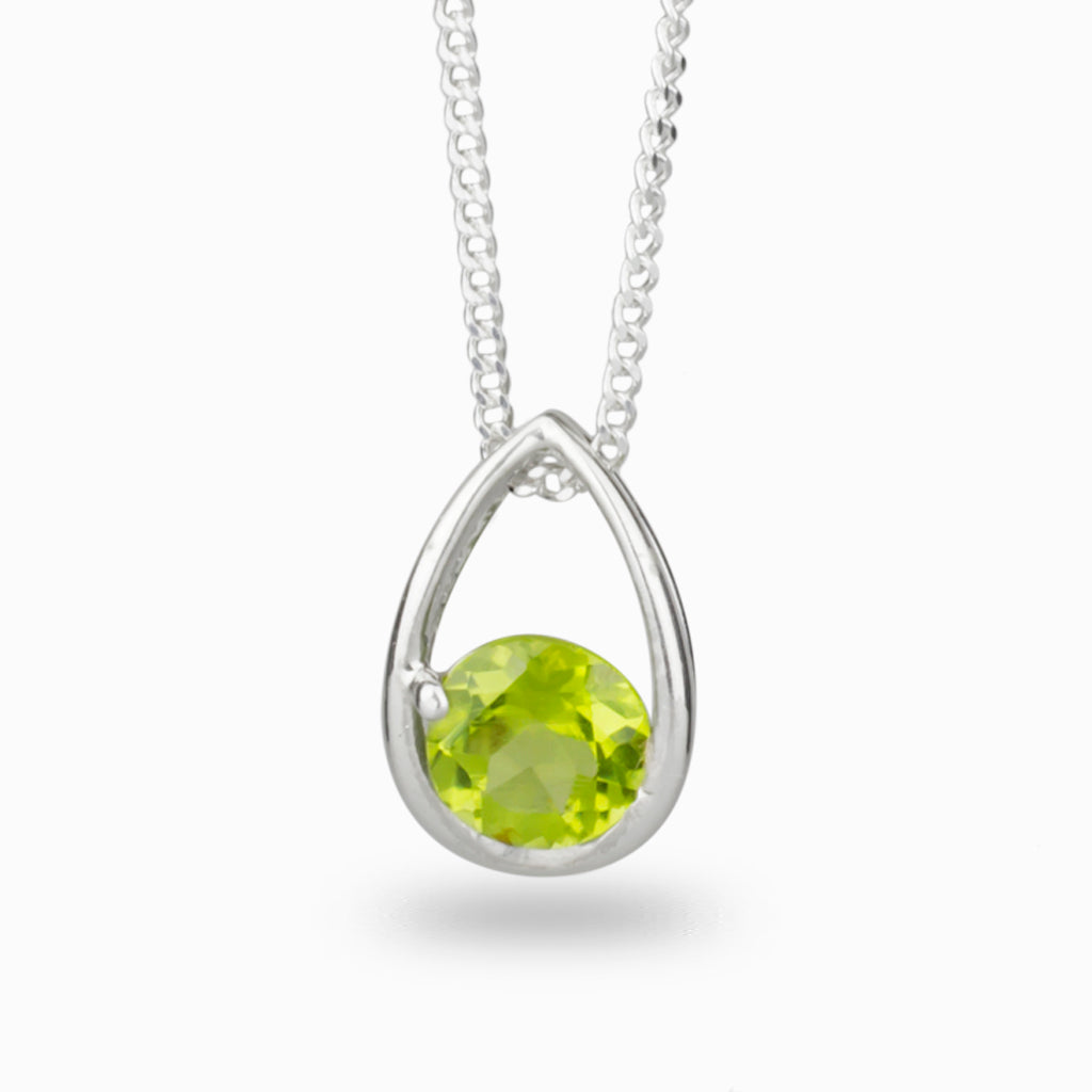 Faceted Peridot Necklace Made In Earth