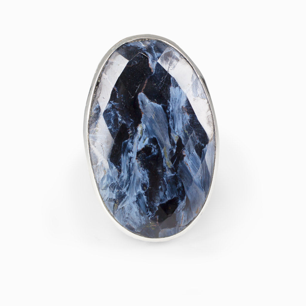 Black Blue Pietersite Ring Made in Earth