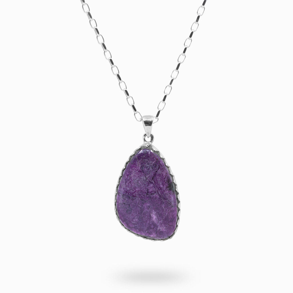 Cabochon Purple Purpurite necklace
