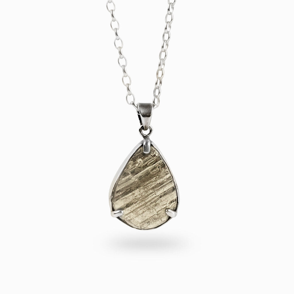 Organic Raw Pyrite Slice necklace