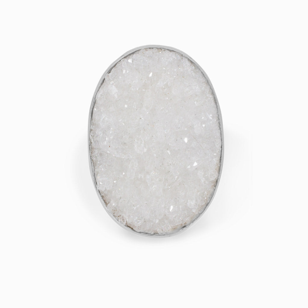 Clear Quartz Druzy Ring Made in Earth