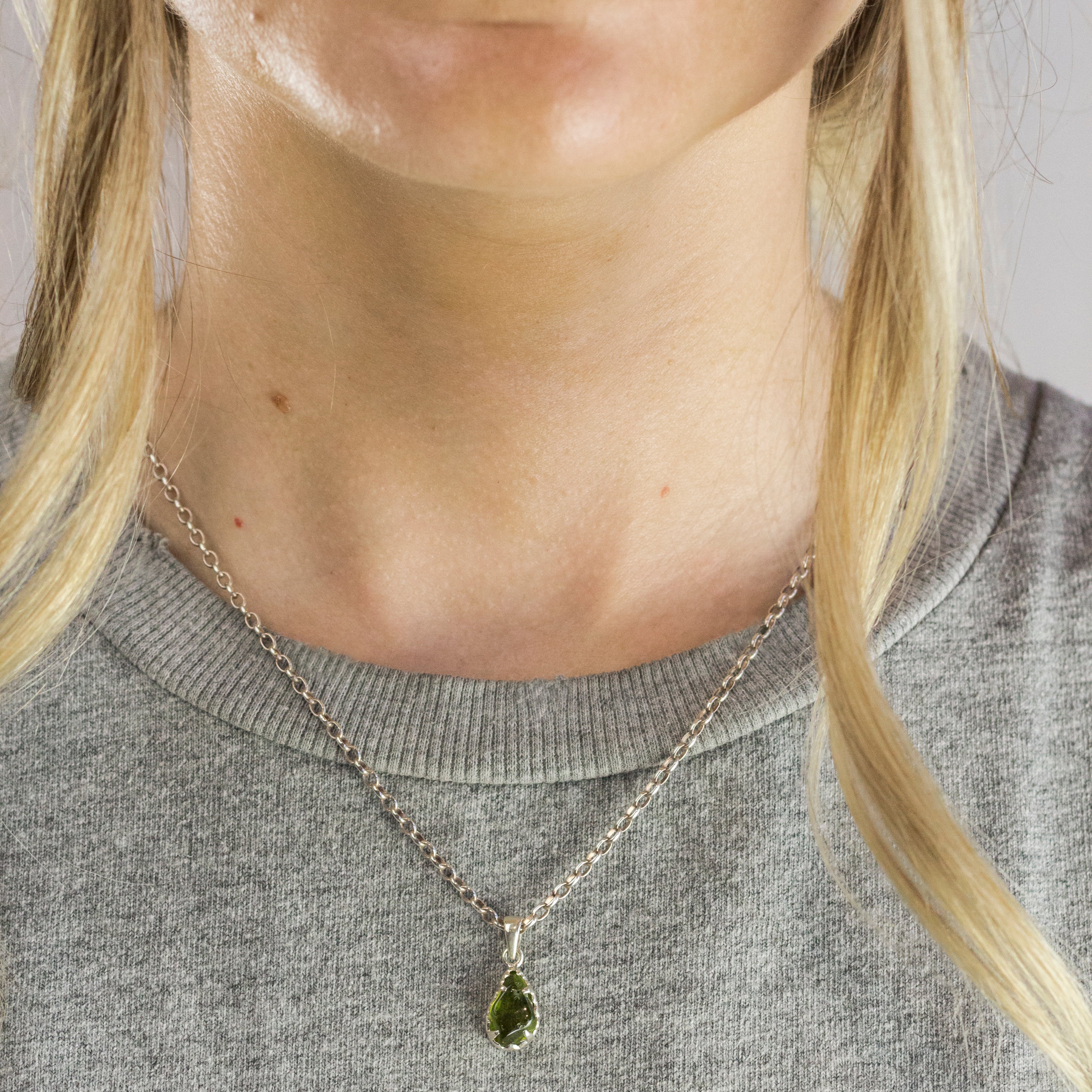Raw Peridot Handmade Pendant with Chain in Sterling Silver –  mohanjewellers.com.au
