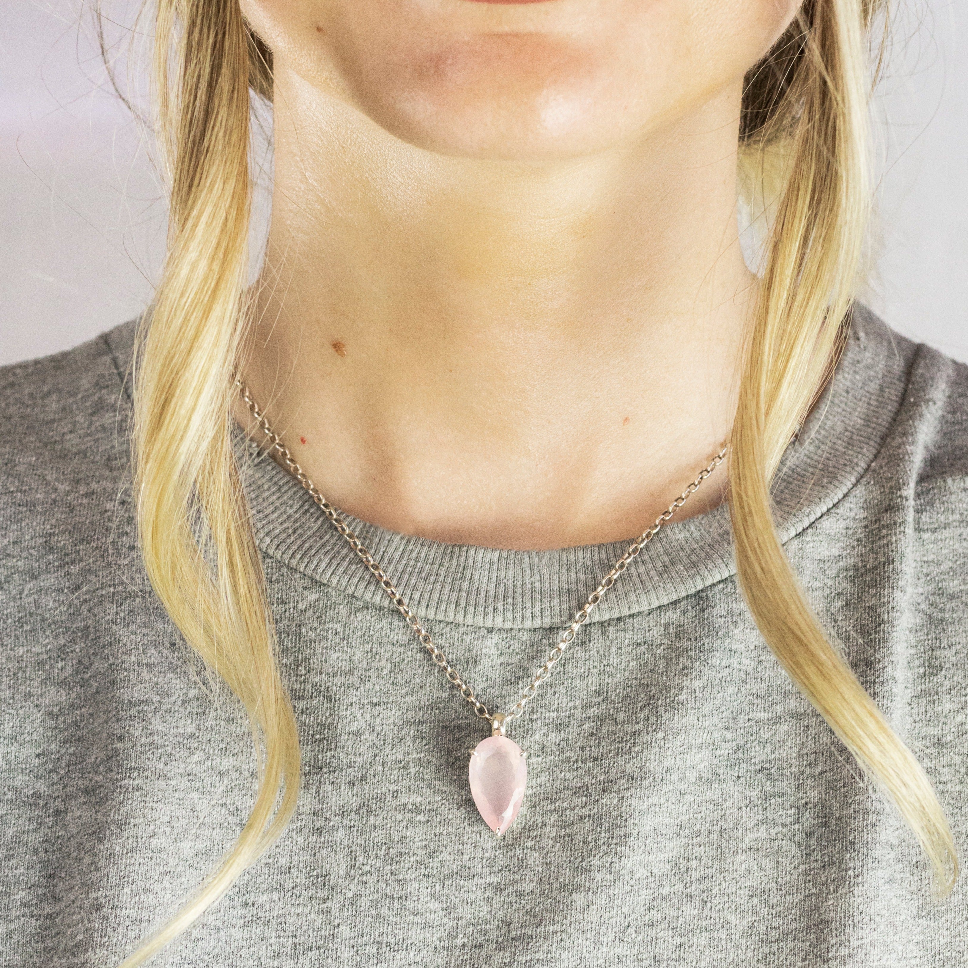 Wearing a rose on sale quartz necklace