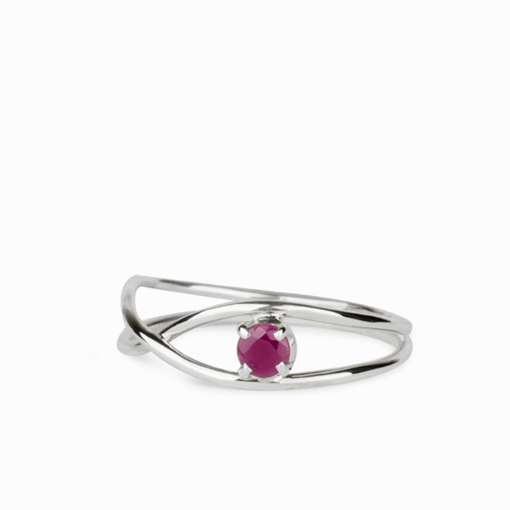 Pink Ruby Birthstone Ring Made in Earth