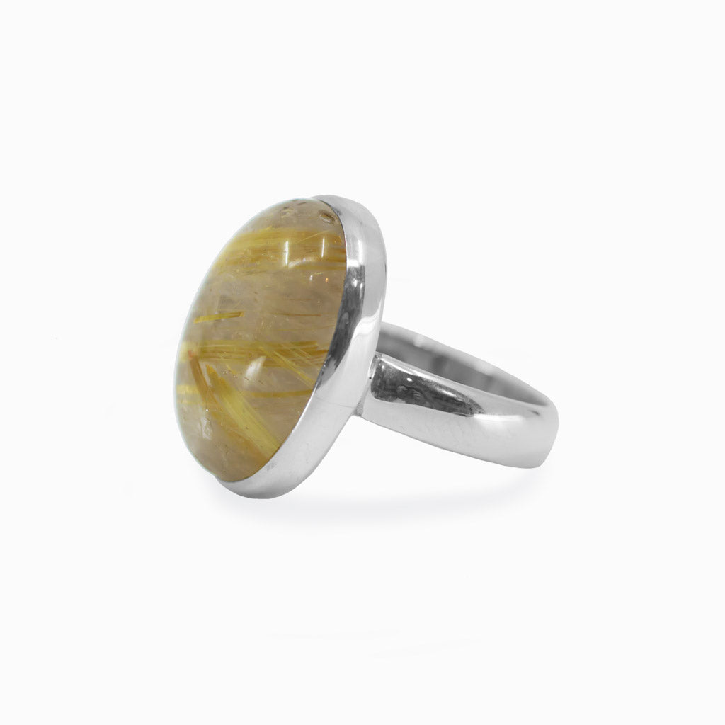 Rutilated Quartz Ring