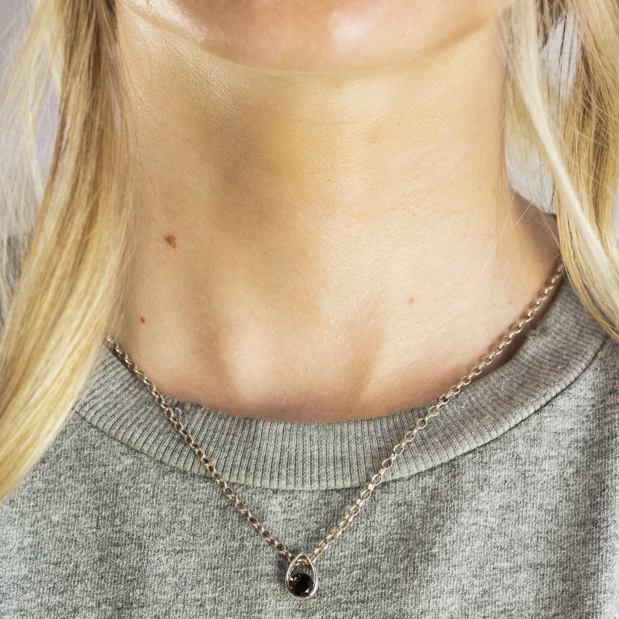 Faceted Smokey Quartz Necklace