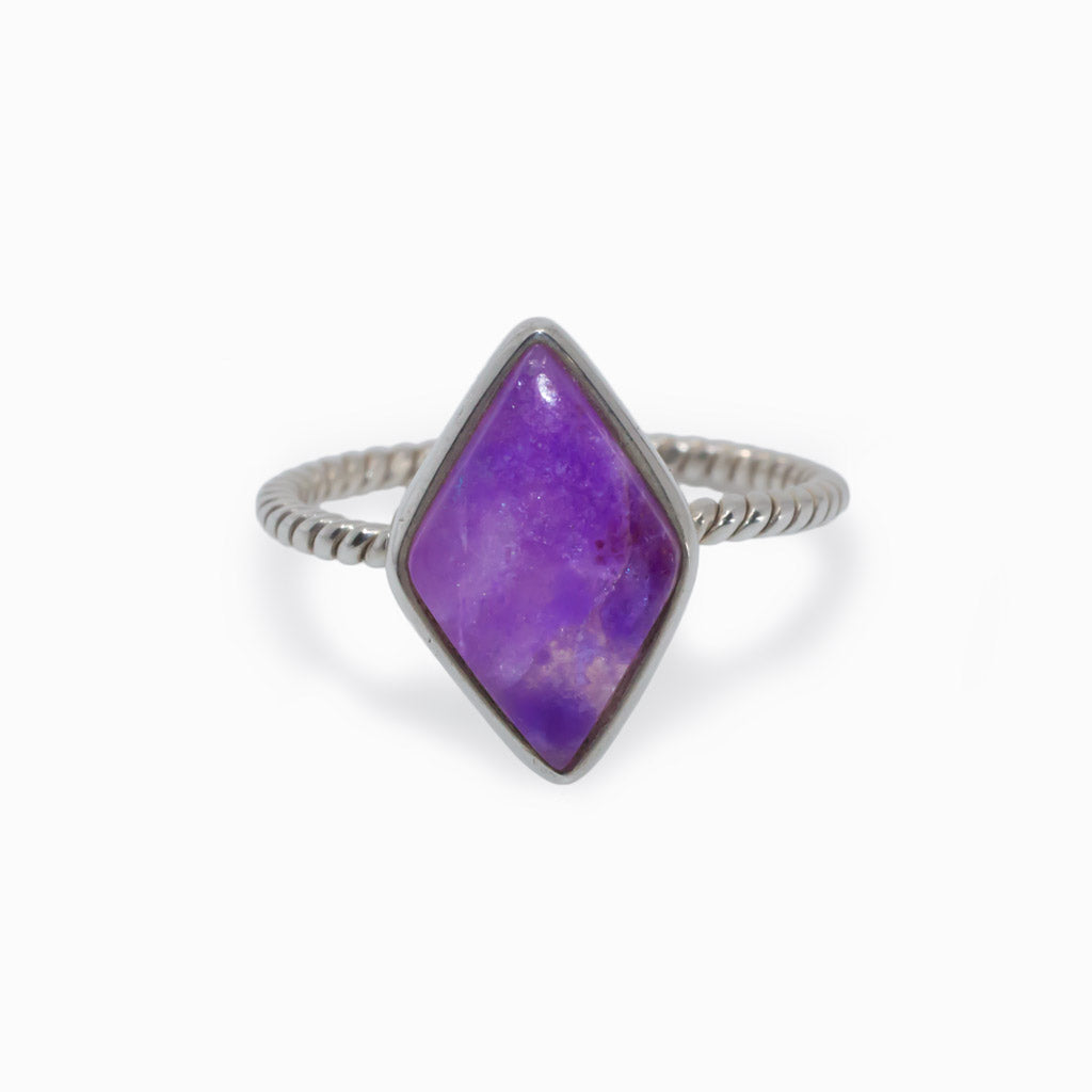 Purple Diamond Sugilite Ring Made in Earth
