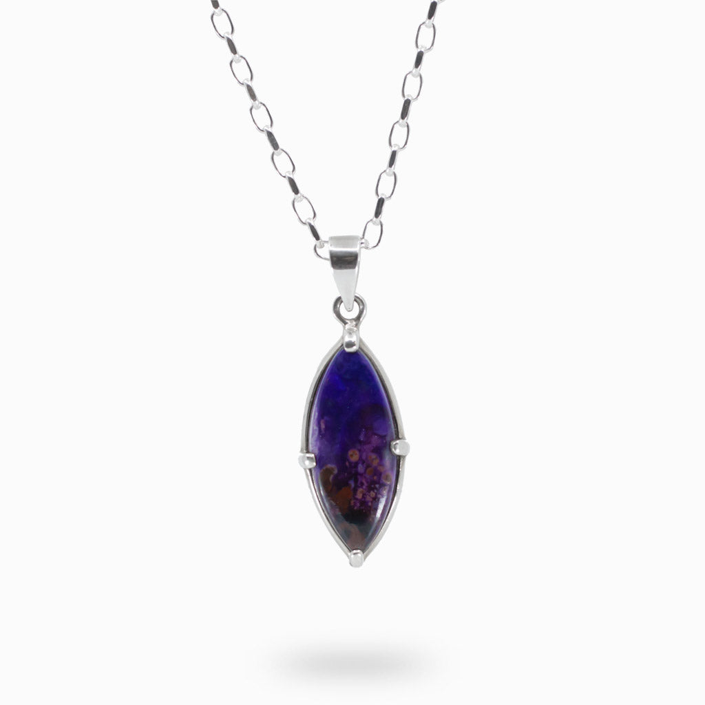 Cabochon Purple Marquis Sugilite necklace