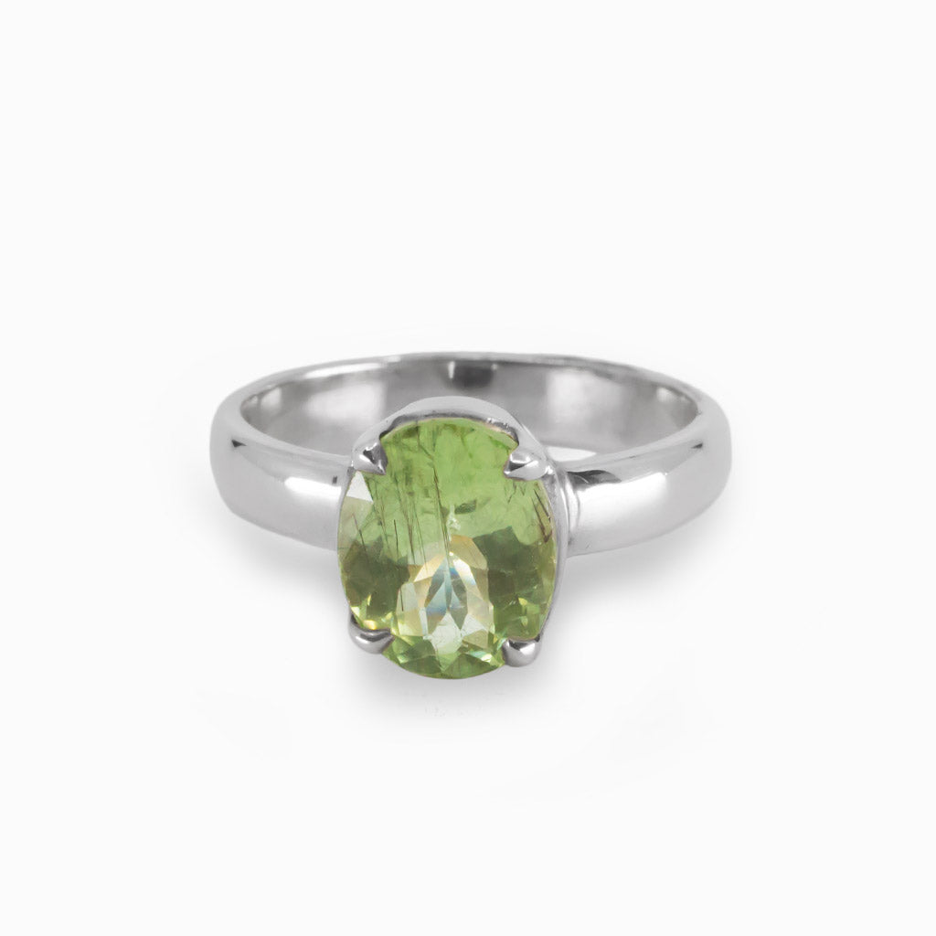 Green Peridot Ring Made in Earth