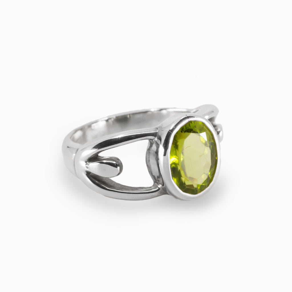 Attractive Classic Green Peridot Gemstone Ring 925 Sterling Silver Ring  Round Natural Gem Ring Six Claws Birthday Christmas Gift - Rings -  AliExpress