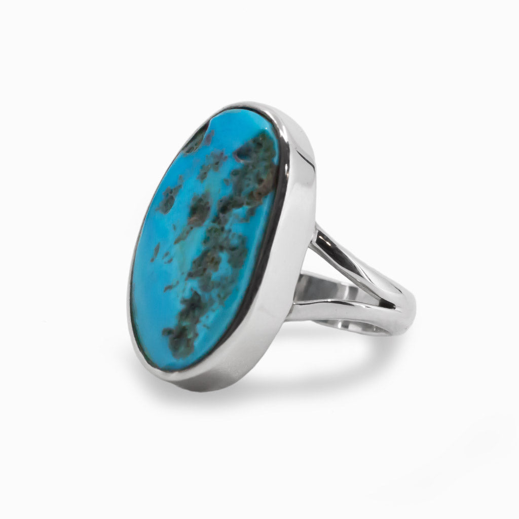 Raw Organic Sleeping Beauty Turquoise Ring Made In Earth