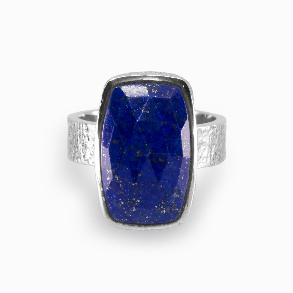 Deep Blue Lapis Lazuli Ring Made in Earth