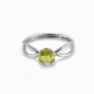 Yellow Green Peridot Ring Made in Earth
