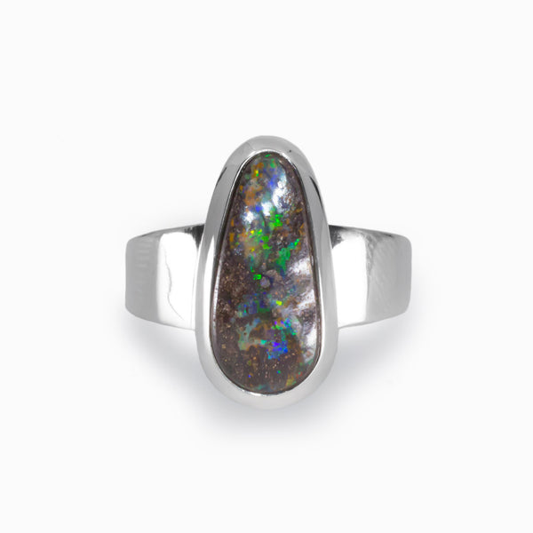 Ring genuine Boulder outlet Opal size 8.75