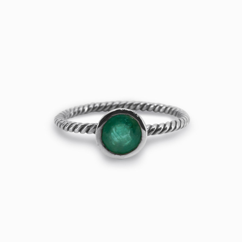 Green Emerald Ring Made in Earth