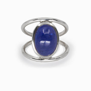 Dark blue Tanzanite Ring Made in Earth