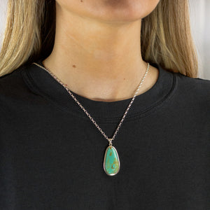 Amaroo Turquoise Cabochon Necklace On Model