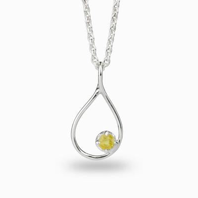 faceted yellow Sapphire necklace
