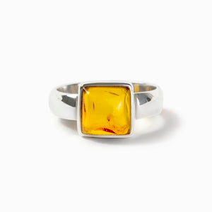 Yellow Rare Amber Ring