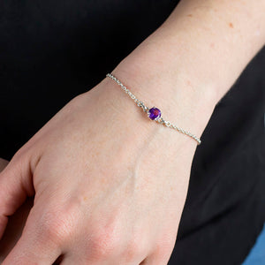 amethyst bracelet on model