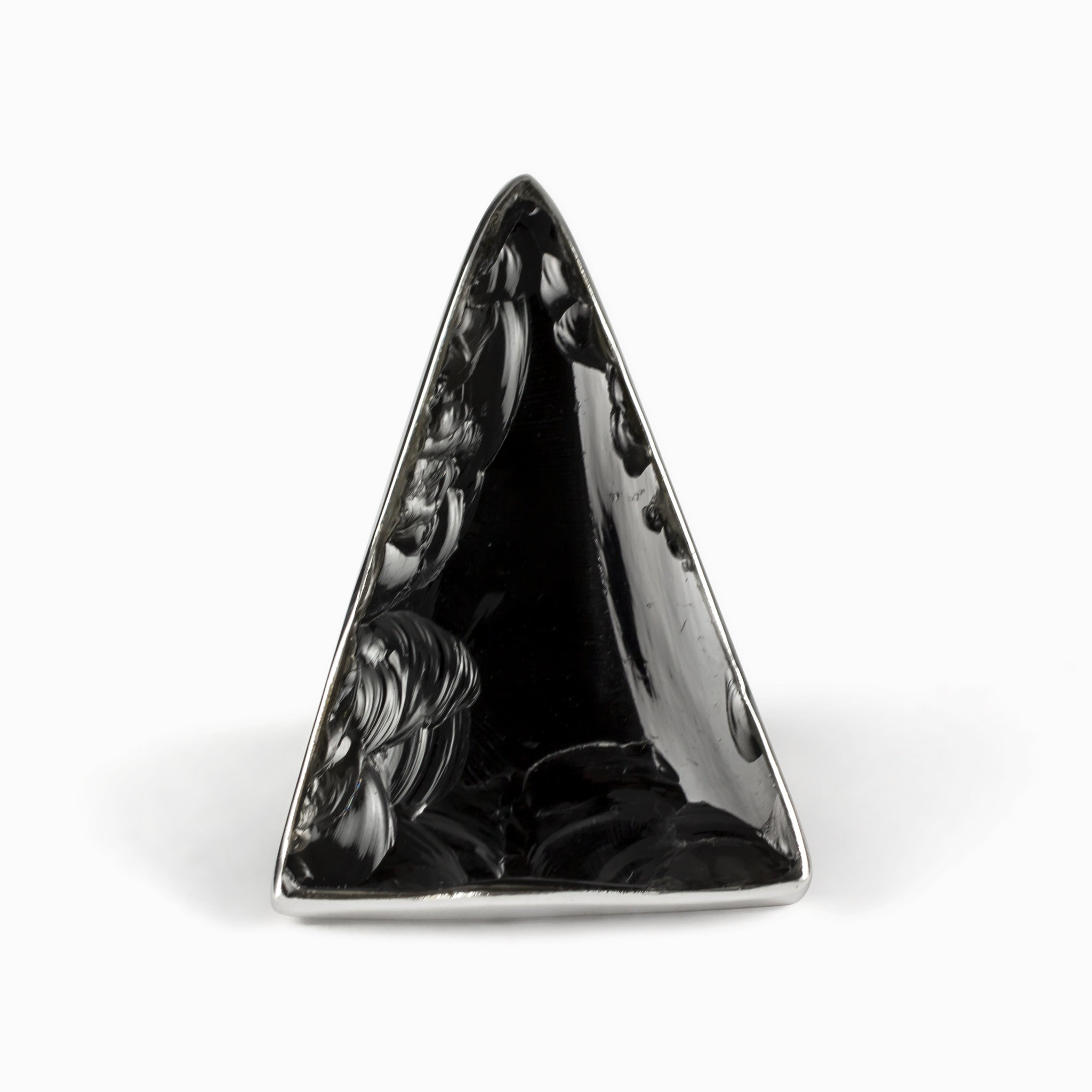 Apache Tear Black Obsidian Ring Made in Earth