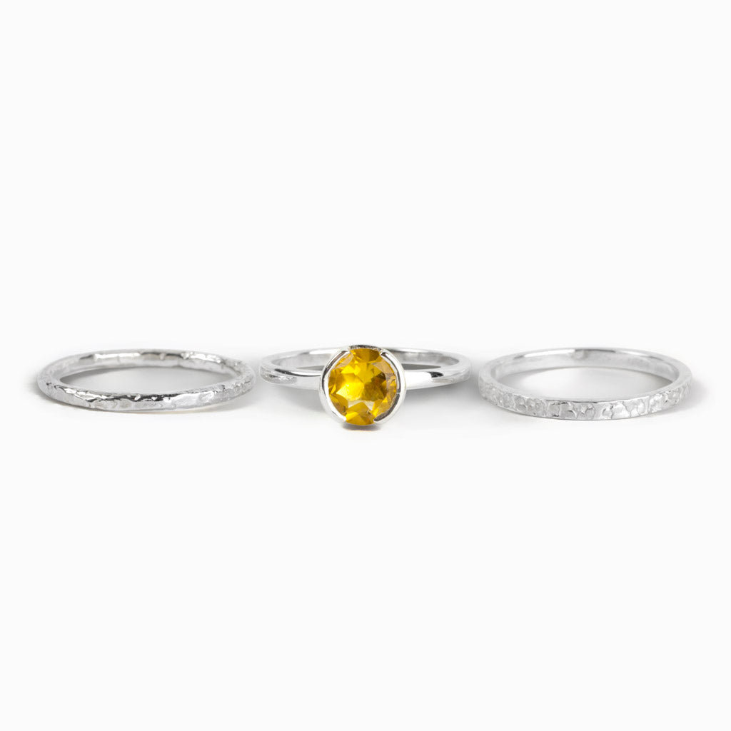 Citrine Stackable Rings