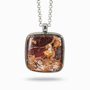 sterling silver rectangle Native Copper Necklace