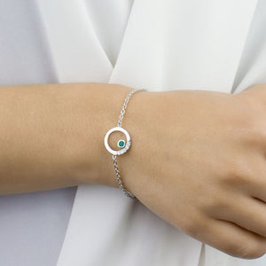 Cercle: Emerald & Diamond Bracelet on Model