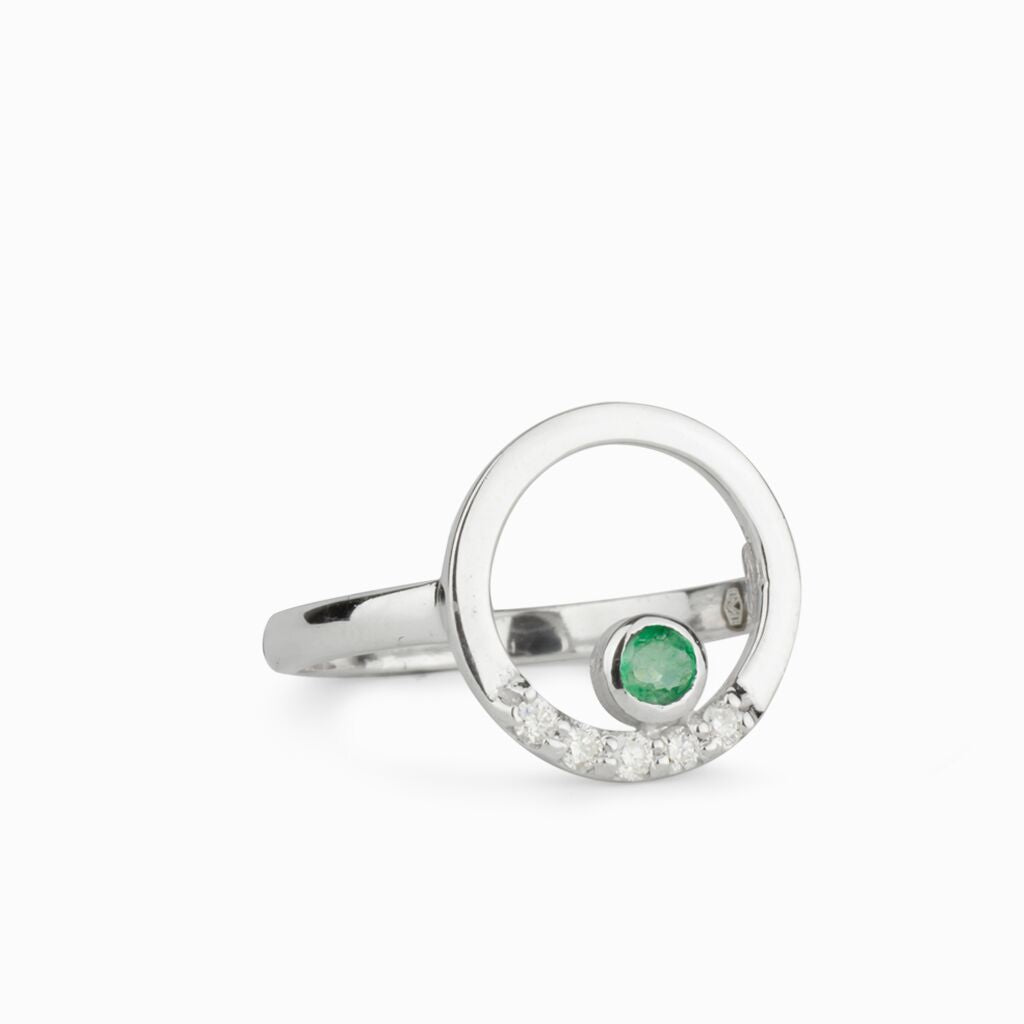 Cercle: Emerald & Diamond Ring