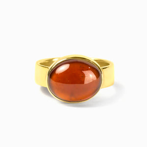 Dark Orange Garnet Vermeil Ring Made in Earth