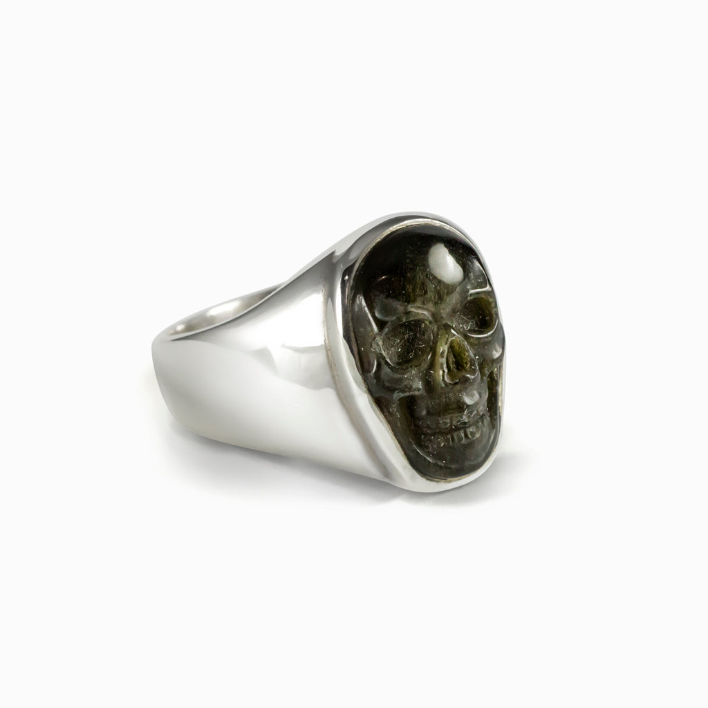 Goldsheen Obsidian Skull Ring